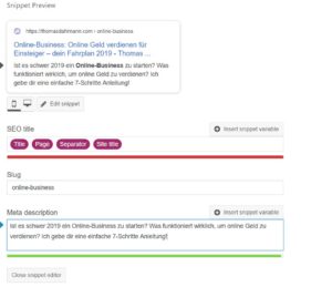 CTR SEO Metadescription WordPress