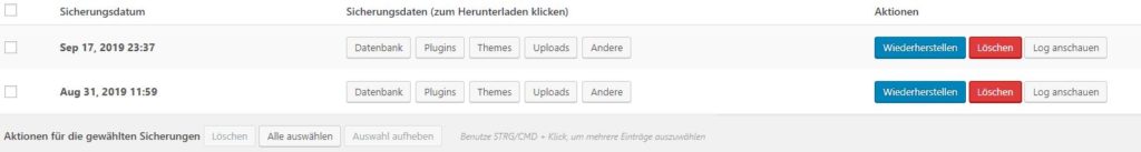 wordpress backup plugin